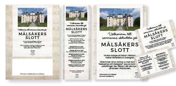 Dags att marknadsföra Mälsåkers slott inför sommarens konserter och andra evenemang, guidade turer m.m.