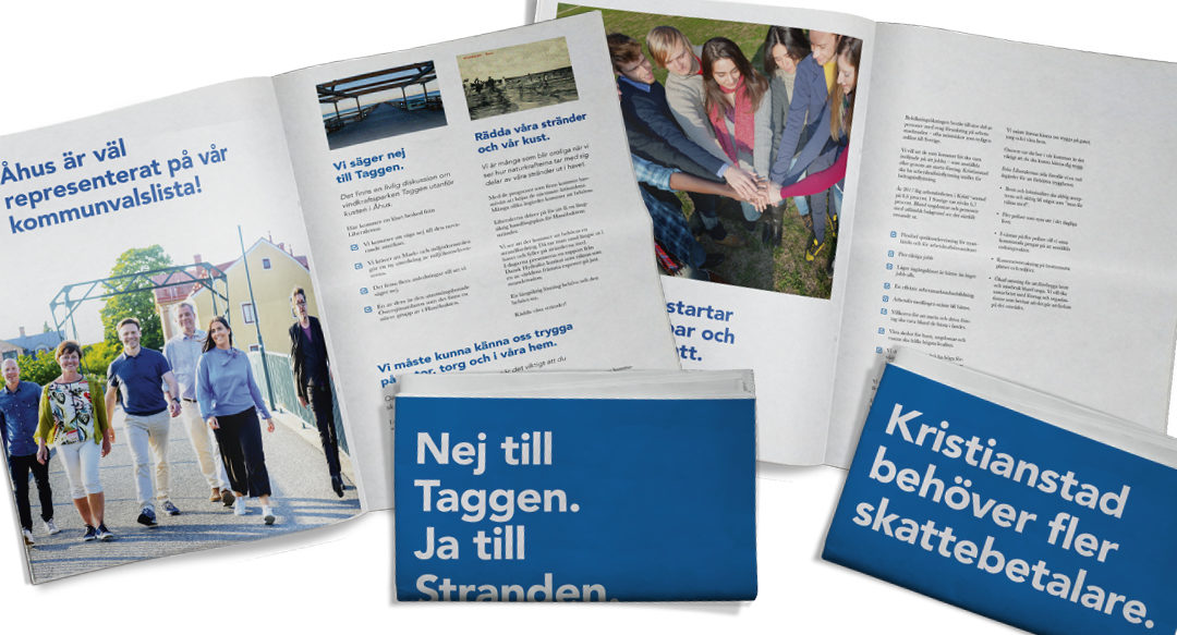 Kampanjmaterial till Liberalerna inför Riksdagsvalet 2018