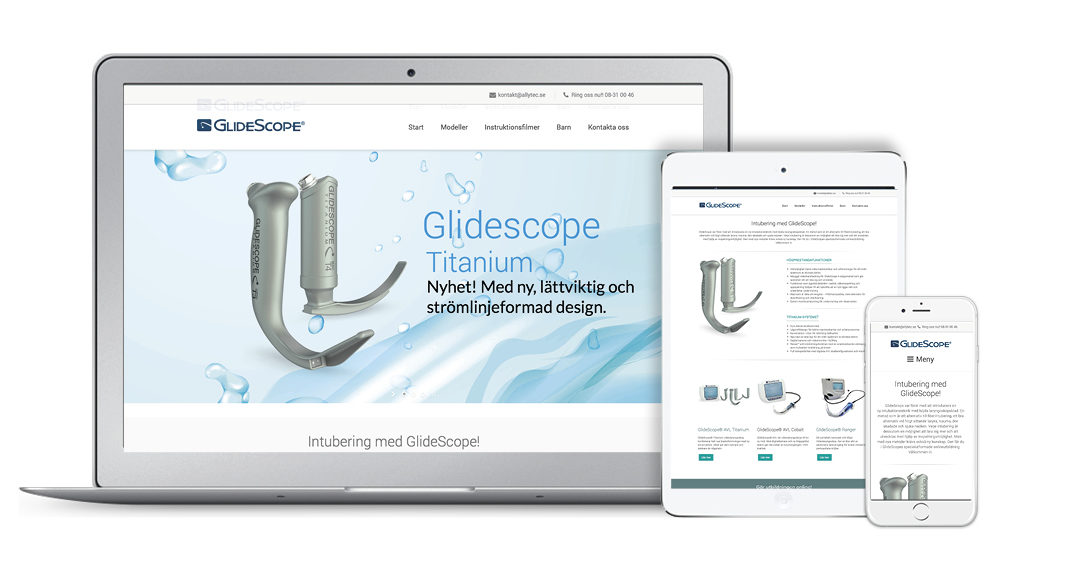 Ny webbplats för Glidescope.se