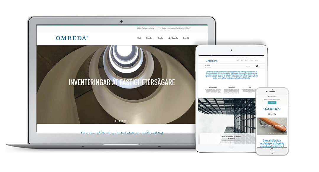 Ny webbsida för företaget Omreda
